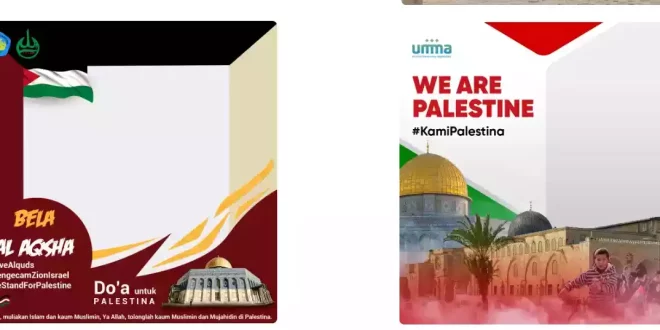 15 Template Twibbon Palestina Gratis untuk Kamu