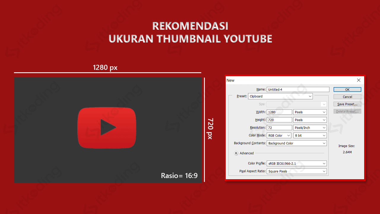 Ukuran Tamnel YouTube